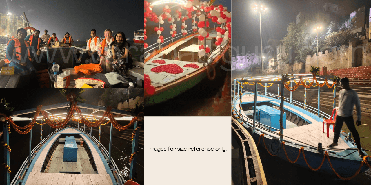 Safe Dev Diwali shared boat booking Varanasi for 25 guests